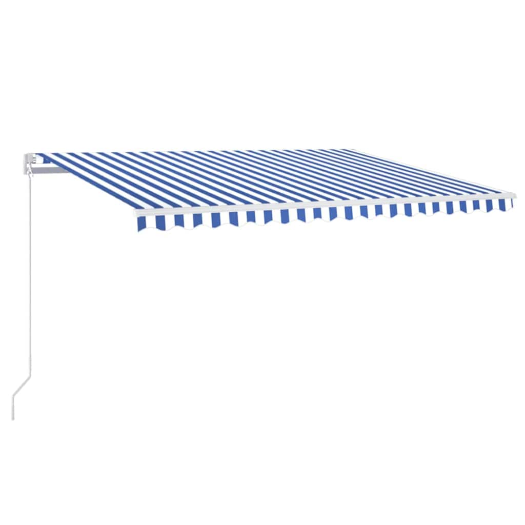 Maison Exclusive - Ausziehbare Markise Blau Und Weiß 400 X 350 Cm