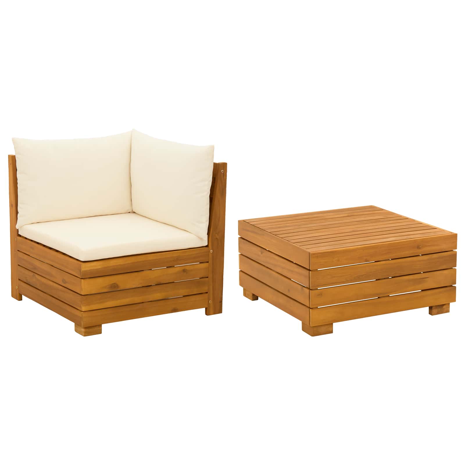 Maison Exclusive - Garten-lounge-set 2 Stk. Massivholz Akazie Bra