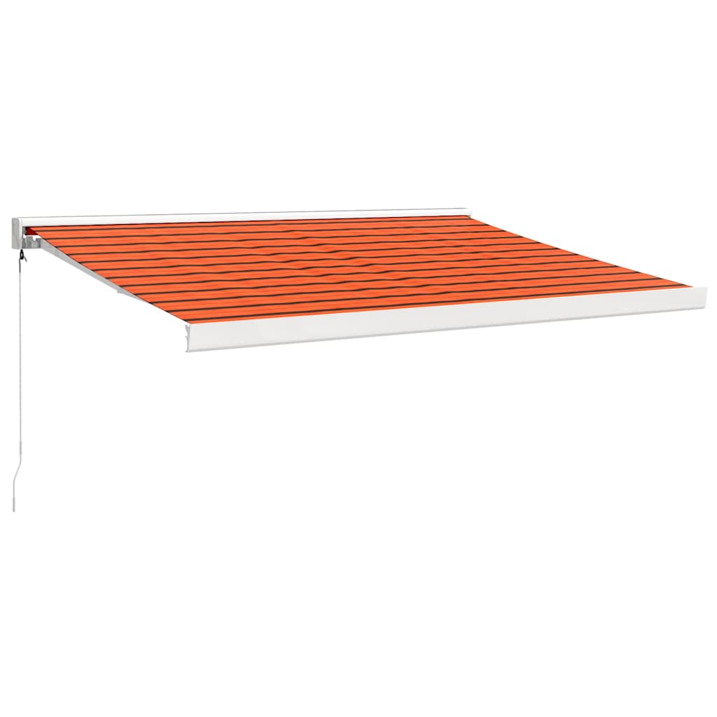 Maison Exclusive - Ausziehbare Markise Orange Und Braun Mit Weiße