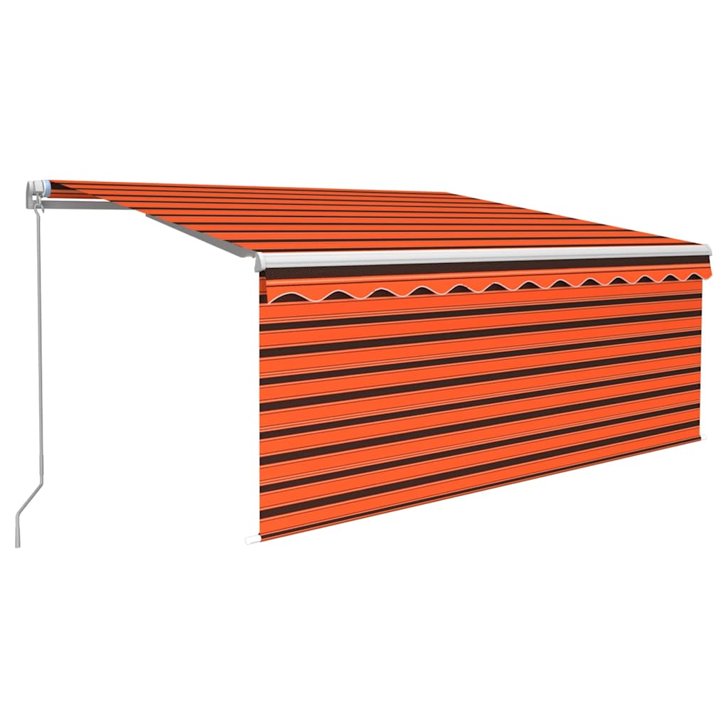 Maison Exclusive - Ausziehbare Markise Orange Und Braun Polyester