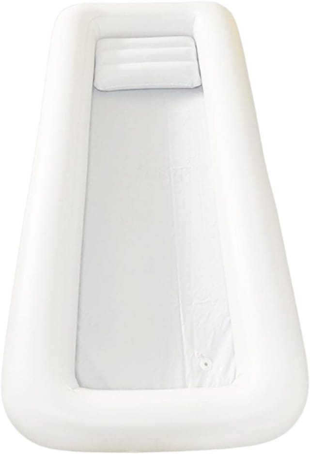 Magideal Aufblasbare Badewanne Für Erwachsene, Weiße Aufblasbare Badewanne, Tragbare Faltbare Pvc-badewanne, Spa-badewanne 195 X 90 X 20 Cm