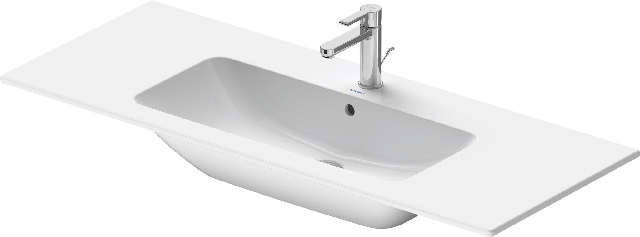 Duravit Me By Starck - Waschtisch 123x49 Cm, Mit Überlauf, Hahnloch, Durashield, Weiß 233612aa00