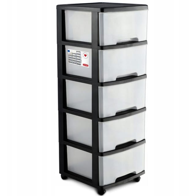 Regalkorb, Plastik, Schwarz, 37 x 39 x 100 - Curver