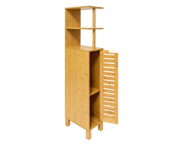 5five Simply Smart - Schmaler Badezimmerschrank aus sicela, 30 x 19 x 120 cm