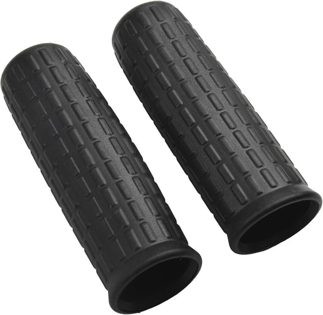 Shining House - 2er-Pack rutschfeste Schubkarrengriffe aus Kunststoff, universelles Zubehör, runde Ersatzrohre für Gartenwagen, schwarz (114 x 20 mm)