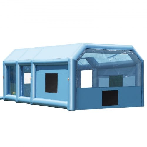 Aufblasbare Lackierkabine, 10 X 6,4 X 4,5 M, Aufblasbare Spritzkabine, Mit 1100 W + 750 W Leistungsstarken Gebläsen & Luftfiltersystem, Tragbare Auto-lackierkabine Für Lkw - Vevor
