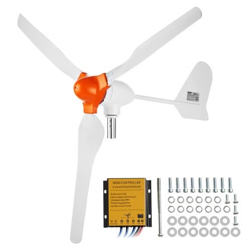 Mophorn - Vevor 800 W Windkraftanlage 12 V Windgenerator 3-blatt-windkraftgenerator Mit Mppt-regler Einstellbare Windrichtung Und 2,5 M/s Startwindgeschwindigkeit Geeignet Für Zuhause Bauernhof Wohnmobile