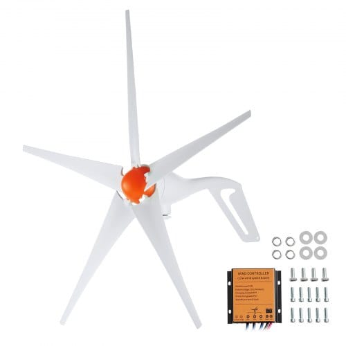 Mophorn - Vevor 500 W Windkraftanlage 12 V Windgenerator 5-blatt-windkraftgenerator Mit Mppt-regler Einstellbare Windrichtung Und 2,5 M/s Startwindgeschwindigkeit Geeignet Für Zuhause Bauernhof Wohnmobile