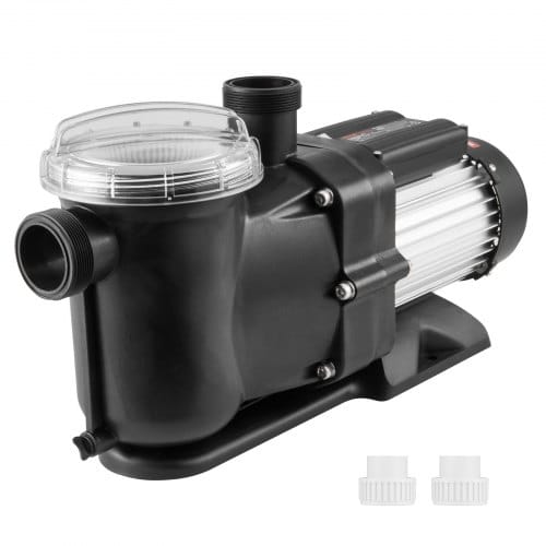 Mophorn - Vevor Schwimmbadpumpe 1,5 Ps, 100 Gpm Max. Durchfluss, Einzelgeschwindigkeits-poolpumpe, 220 V, 2850 U/min, 15 M Max. Förderhöhe, Filterpumpe Mit Filterkorb, Für Aufstellpools, Whirlpools, Spas