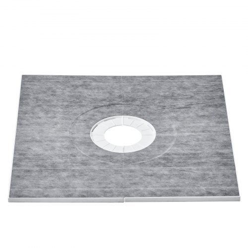 Vevor Duschrand-set, 914 X 914 X 22 Mm, Großes Duschwannen-set Mit 16 Cm Zentralem Abfluss, Leichte Eps-duschinstallations-sets Mit 2 Wasserdichten Tüchern, Duschwannen-neigungsstangen