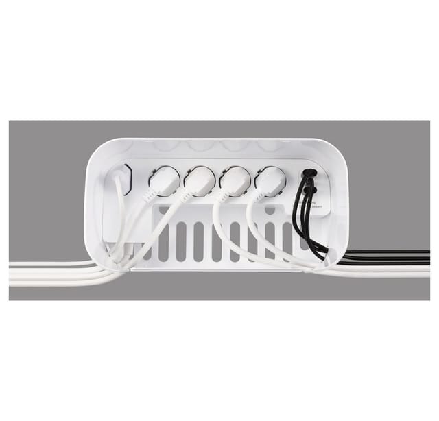 SY-6118238 Steckerbox mit Steckdosenleiste 5fach Weiß Schutzkontakt 1 St. - Sygonix