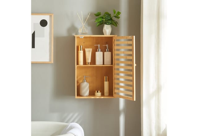 [en.casa] - Badezimmerschrank Järfälla 55x37x16 cm Bambus