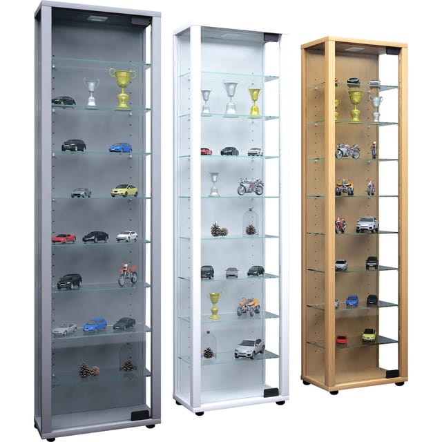 Holz Glas Stand Vitrine Edana Maxi