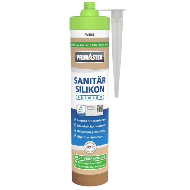 PRIMASTER Sanitär Silikon Premium weiß 280 ml Versiegelung