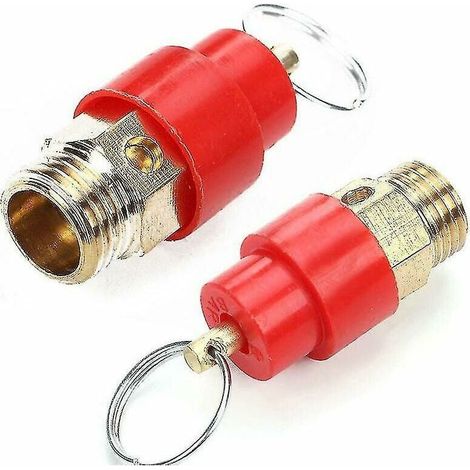 Sicherheitsventil – Druckbegrenzungsventil Für Luftkompressoren – 1/4 Zoll – Einstellbarer Druck 0 Bis 1 Mpa – 2er-pack