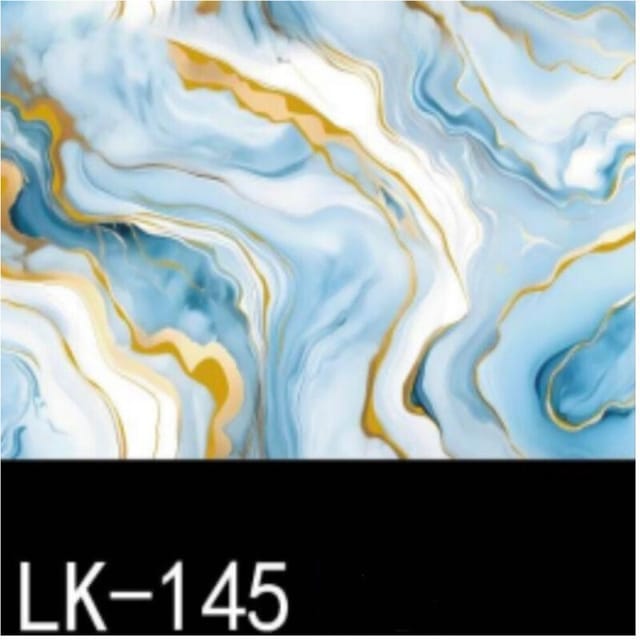 Trade Shop - Marmor-Effekt-Aufkleber Panel Aeved Blue Gold 120x300cm Paraschize Zimmer -