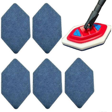 Vileda 5er-pack Badezimmerbürstengriffe Und Ersatzbürstenköpfe Sowie Eine Sechseckige Diamantschwamm-reinigungsmatte (21,5 X 12,52 Cm).