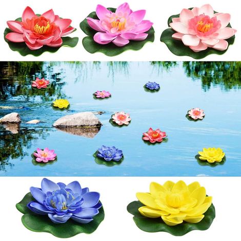 Künstliche Seerose – Schwimmende Eva-schaumstoffblume – Für Aquarium, Garten, Pool, Terrasse, Teich – Durchmesser 10 Cm – 1 Stück
