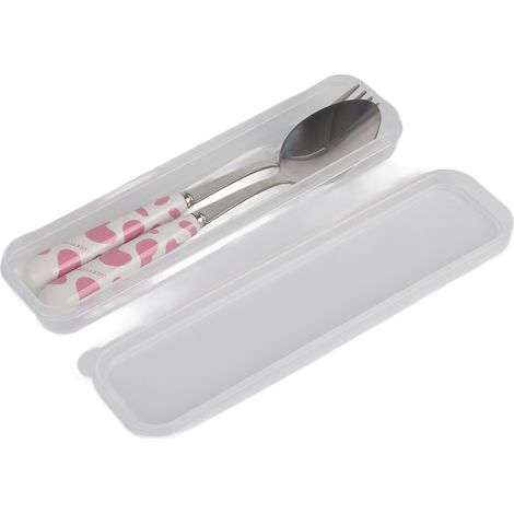 Küchenbesteck – 2-teiliges Set Aus Gabel Und Löffel Aus Edelstahl – Inklusive Aufbewahrungsbox – 5 Mm Dick