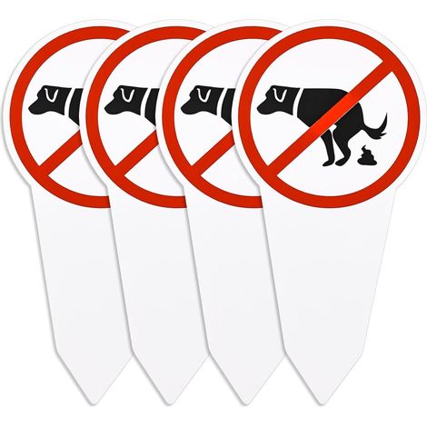 Hundeschilder – Kein Hundekot – 4er-pack – „kein Hundekot“-schilder – Hundekot – Hundezaun – Hunde Und Hundeschilder