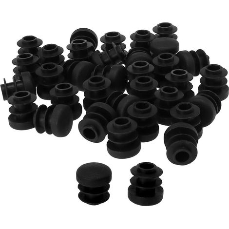 Stuhlbeinkappen – Rohrendkappen, Bodenschoner – 14 Mm Außendurchmesser – 11–13 Mm Innendurchmesser – Kunststoff – 35er-packung