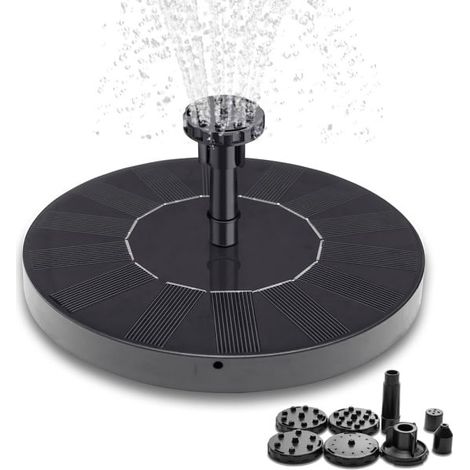 Solarbrunnen/solarwasserbrunnen – 16 Cm, Schwarz