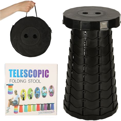 Klappstuhl/hocker (schwarz)