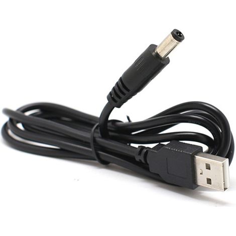 Usb-stromkabel – 5 V – Dc-stecker 5,5 X 2,1 Mm – Pluspol Innen – Für Tragbare Lautsprecher Und Subwoofer – Länge 1 M