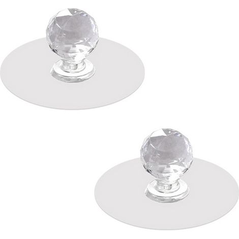 Selbstklebende Acrylknöpfe – Kein Bohren Erforderlich – Für Türen, Schränke, Spiegel, Schubladen, Glas – 2er-pack