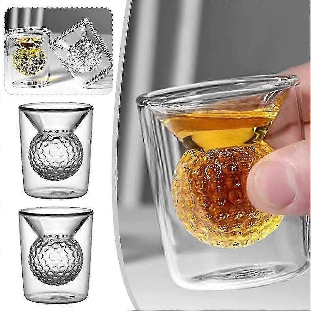 Lustige Und Kreative Doppelwandige Glasbecher Für 2 Oder 4 Golfbälle