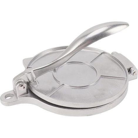 Tortillapresse, Tortillamaschine Aus Aluminium, Manuelle Tortillapresse, Angepasst An Die Pizzaherstellung (20 Cm Silber).