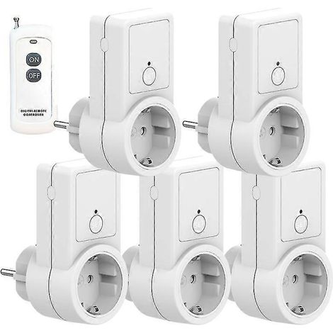 5er-packung Kabellose, Ferngesteuerte Smart-steckdosen Mit Europäischem Standardstecker [db] 1 Stück