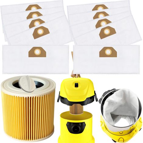 Kärcher Wd3/wd2 Staubsaugerbeutel- Und Filterset (10er-pack) - Synthetische Mikrofaser