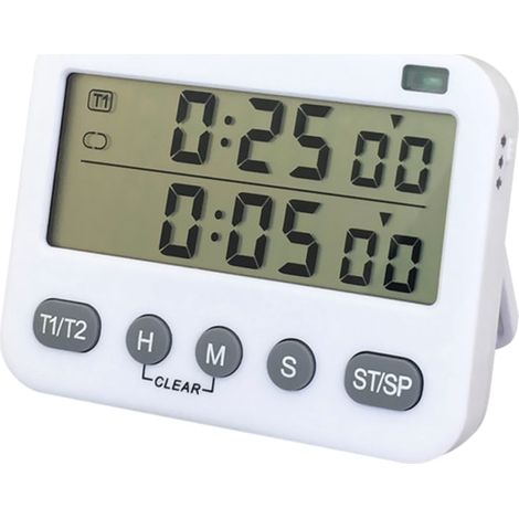 Magnetischer Countdown-timer Mit Doppelter Digitalanzeige, Ideal Für Die Küche, Sekundengenau, 3 Einstellbare Einstellungen.