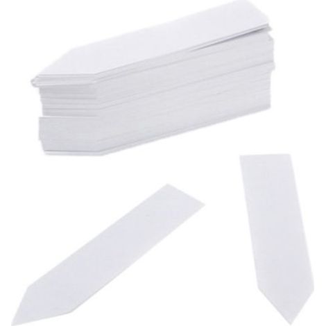 Pflanzenetiketten/einfache Pflanzenbestimmung – 100 Blatt Pro Packung, Weiß, 10 X 2 Cm