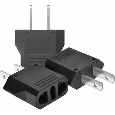 Universal-steckeradapter – Frankreich Nach Usa, Kanada, Japan, Mexiko, China – 6a 110–250v 1500w – Für Internationale Reisen – 3 Stück