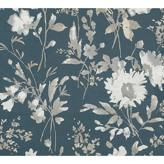 A.S. Creation Vliestapete 10.05 x 0.53 m Livingwalls Blumentapete Blau 790615 Floral CosmoLiving by Cosmopolitan