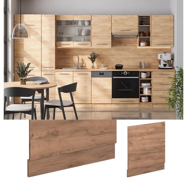 Frontblende Fame-Line, Goldkraft Eiche, 60 cm ohne Arbeitsplatte, Vicco