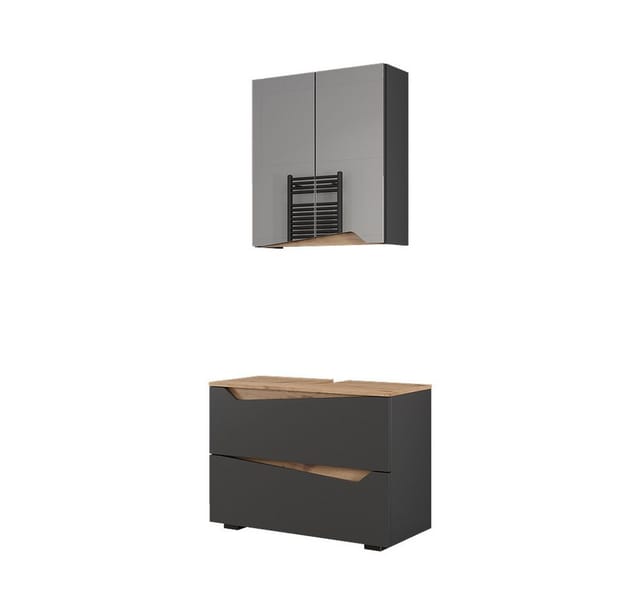 Badmöbel-Set Marelle, Anthrazit/Artisan, 2 Teile, Vicco