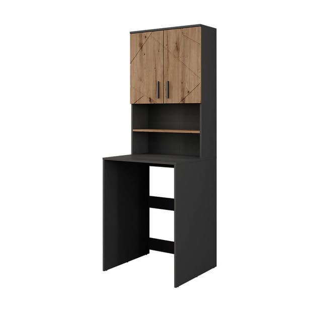 Waschmaschinenschrank Irma, Anthrazit, 68 x 88.5 cm 2 Teile, Vicco