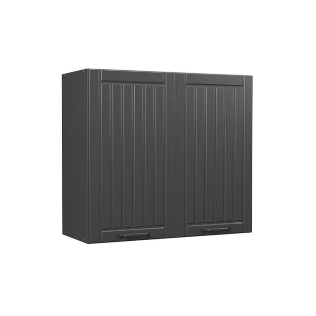 Küchenglasschrank Fame-Line, Dunkelgrau, 80 cm, Vicco