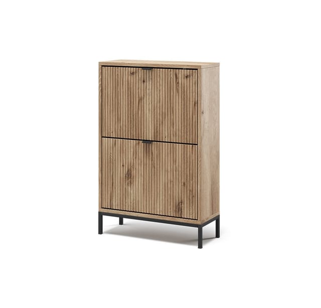 Schuhkipper Eliza, Viking Oak, 60 x 92 cm mit 2 Klappschubladen, Vicco