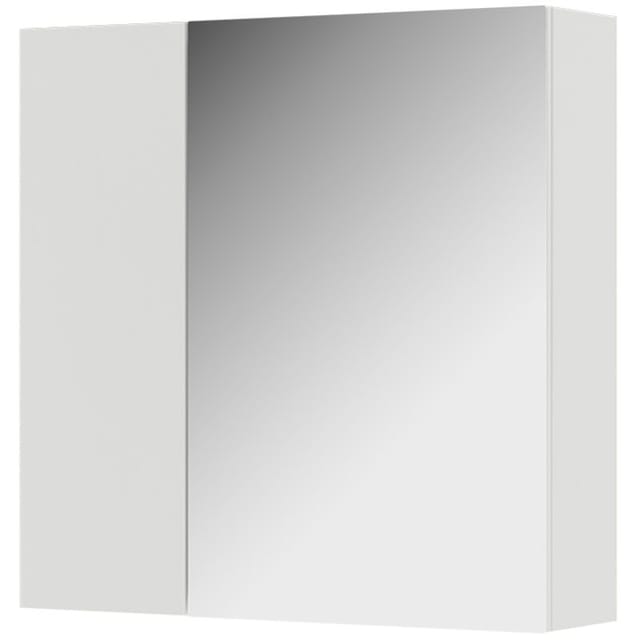 Badspiegelschrank Leopold, Weiß, 60 x 59.2 cm Mit Regalböden und 1 Spiegeltür, Vicco