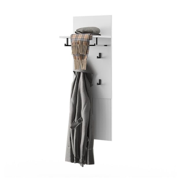 Wandgarderobe Eliza, Weiß, 43 x 120 cm, Vicco