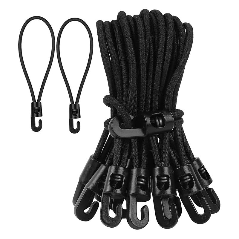 20 Gummibänder Mit Haken, 10 Cm Dehnbar, Für Zelte Und Den Einsatz Im Freien.
