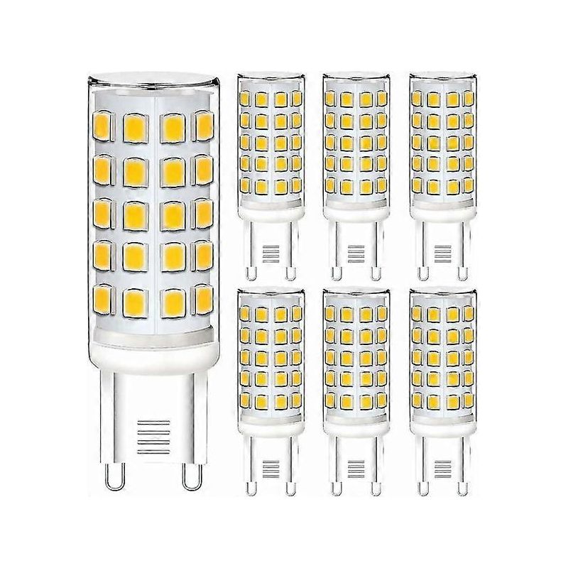 Dimmbare G9-led-lampe, Warmweiß, 5 W, 230 V, Entspricht Einer 40-w-halogenlampe, 430 Lm Helligkeit, 2700 K, 360° Abstrahlwinkel, 32 X 2835 Mm, 6er-packung