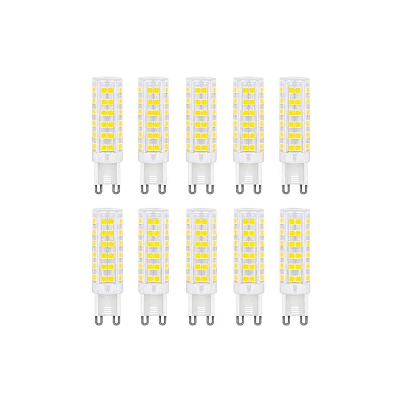 G9 Led-lampe, Flimmerfrei, 7 W Entspricht 60 W Halogen, 700 Lm, Tageslichtweiß (6000 K), Nicht Dimmbar, 10er-packung.