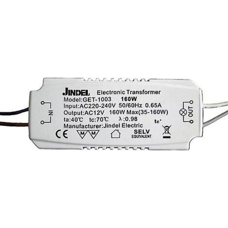 Jindel Halogentransformator, Elektronischer Transformator Für Niedervoltlampen, Hocheffizientes Wasserdichtes Netzteil, Dimmbarer Led-treiber