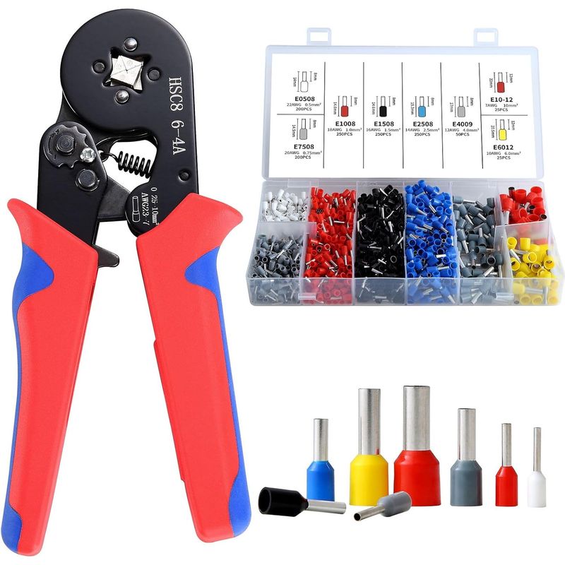 Crimpzange, 1250 Crimp-elektroklemmen 0,25–10 Mm² – Crimpzangen Für Elektroinstallationen Und Kfz-reparaturen