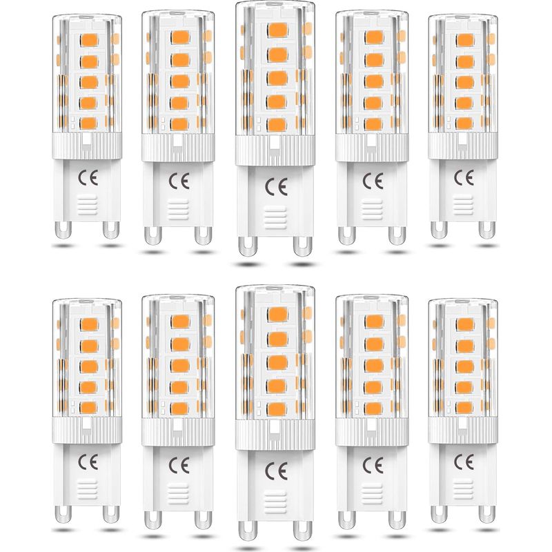 [kk] 10 Dimmbare G9 Led-lampen 5w Warmweiß 3000k, Entspricht 50w Halogen, Ac110/220v [energieklasse F]